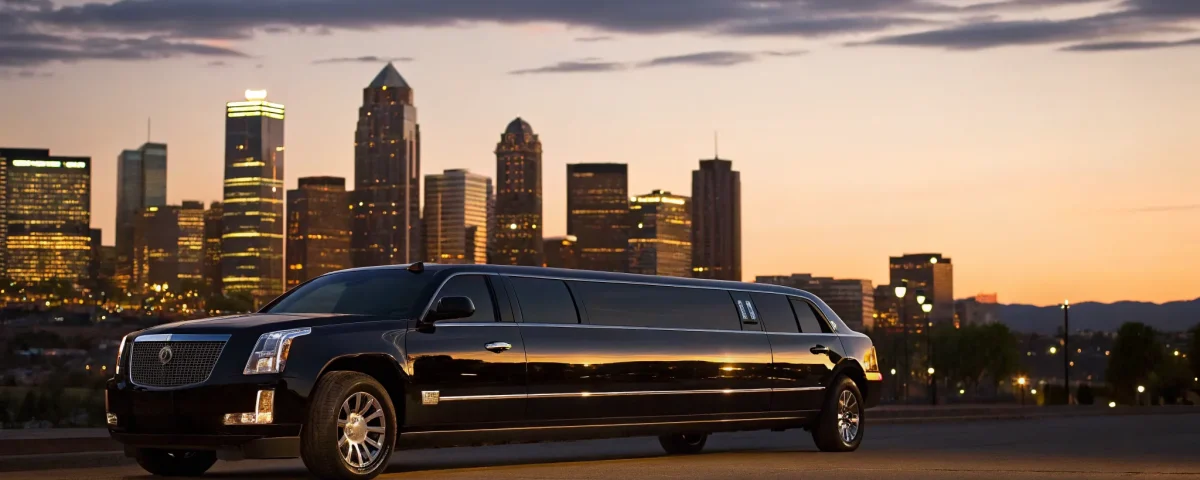 Stylish black limo rental near me, perfect for a night out.