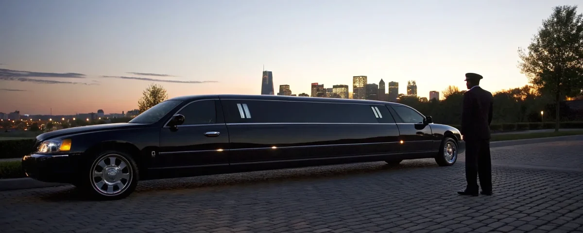 Luxurious black car service.
