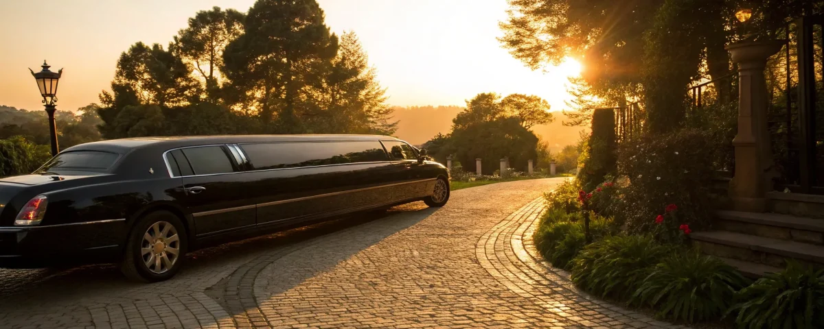 Black limo rental for a day.