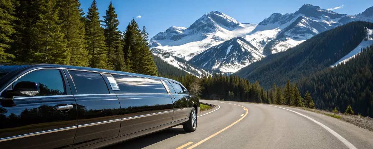 Black luxury car provides premium service.