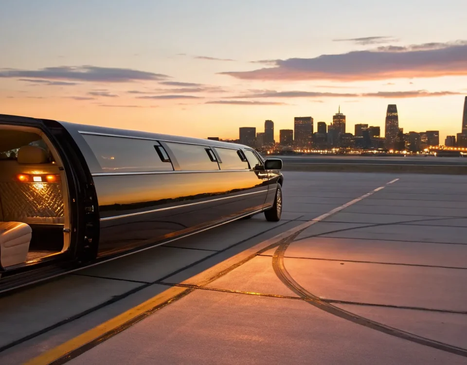 Black Denver airport limo.