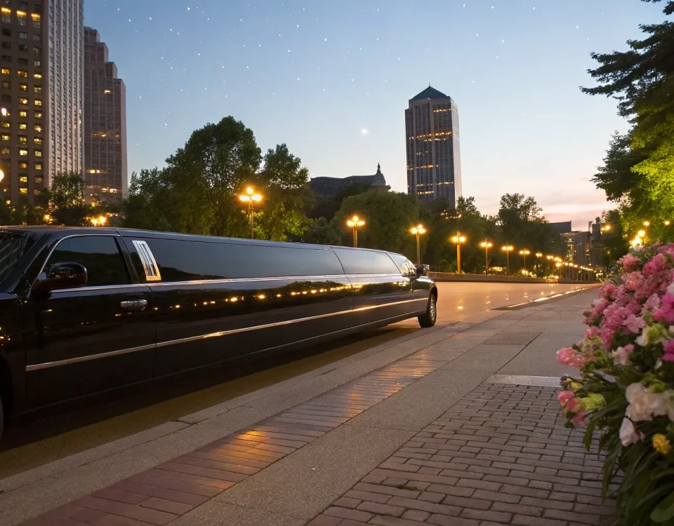 A black stretch limo for a Denver quinceanera.