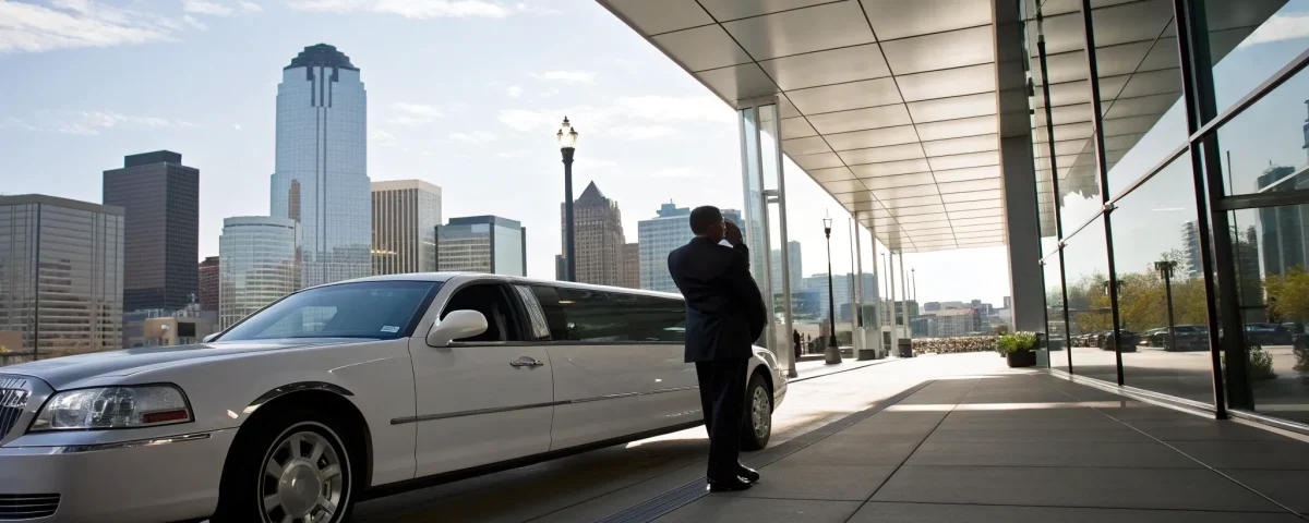 A professional chauffeur with a luxury stretch limo from a premier Denver limo service.