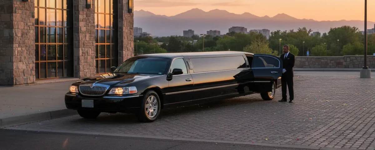 Black stretch limousine for Denver prom limo 2026 booking guide