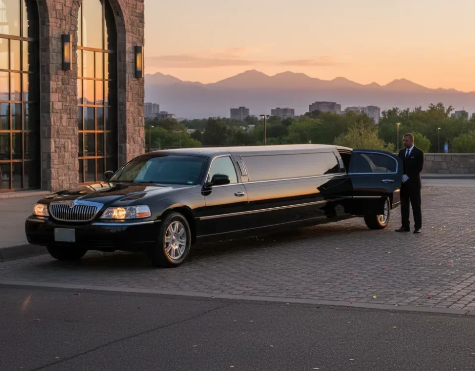 Black stretch limousine for Denver prom limo 2026 booking guide