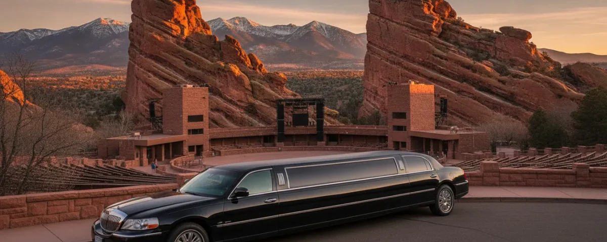 Luxury limousine at Red Rocks Amphitheatre