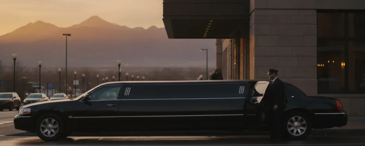 Luxury limousine prepared for a Denver transportation booking