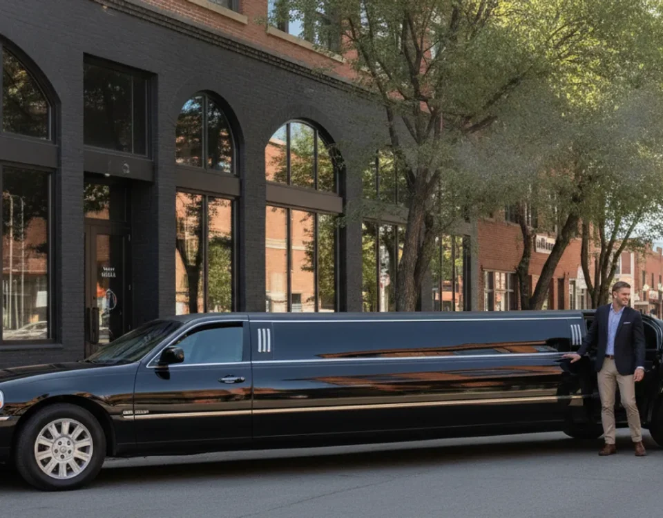 Avi Limo stretch limousine ready for a private Denver distillery tour