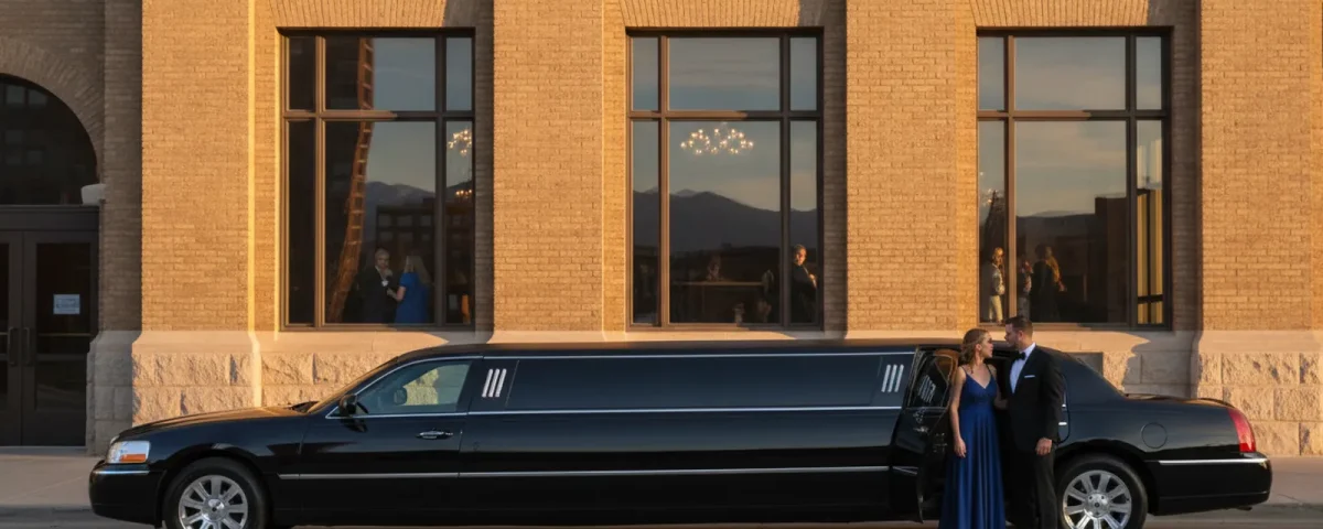 Traveler reviewing a limousine reservation checklist before confirming a Denver ride
