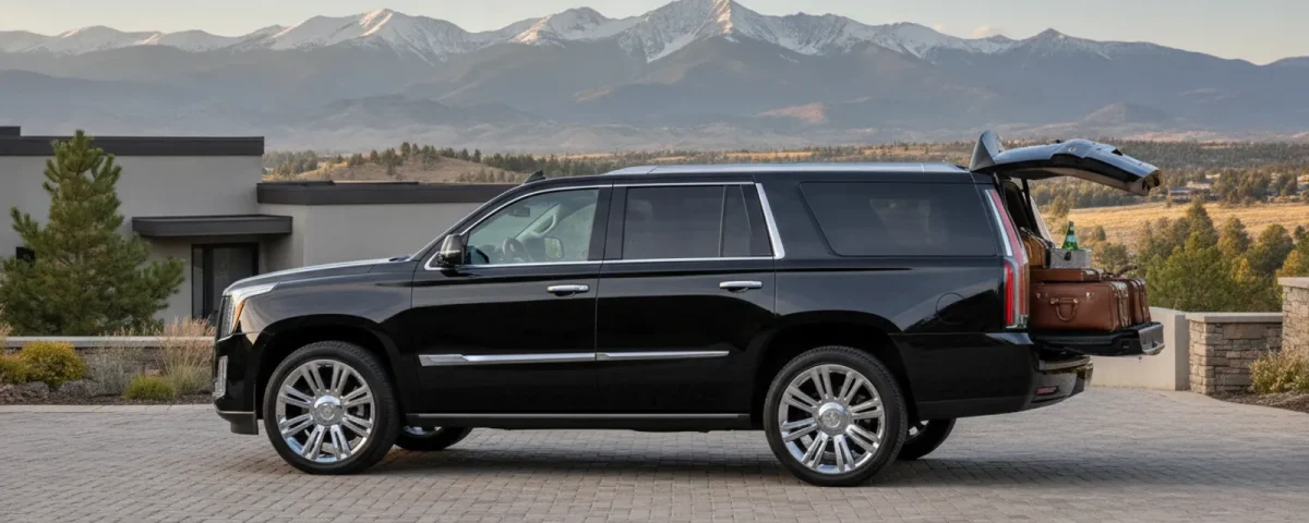 Avi Limo executive vehicle ready for a private Denver to Colorado Springs trip