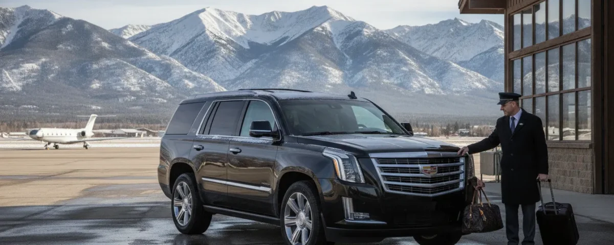 Chauffeured luxury SUV for HDN airport transportation in Colorado