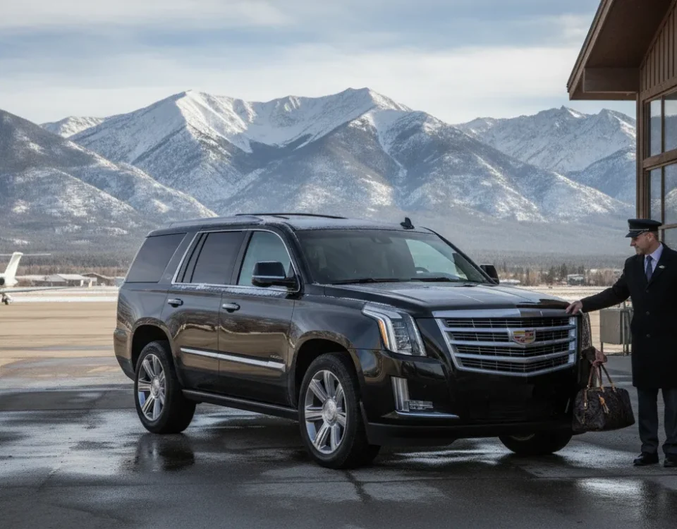 Chauffeured luxury SUV for HDN airport transportation in Colorado